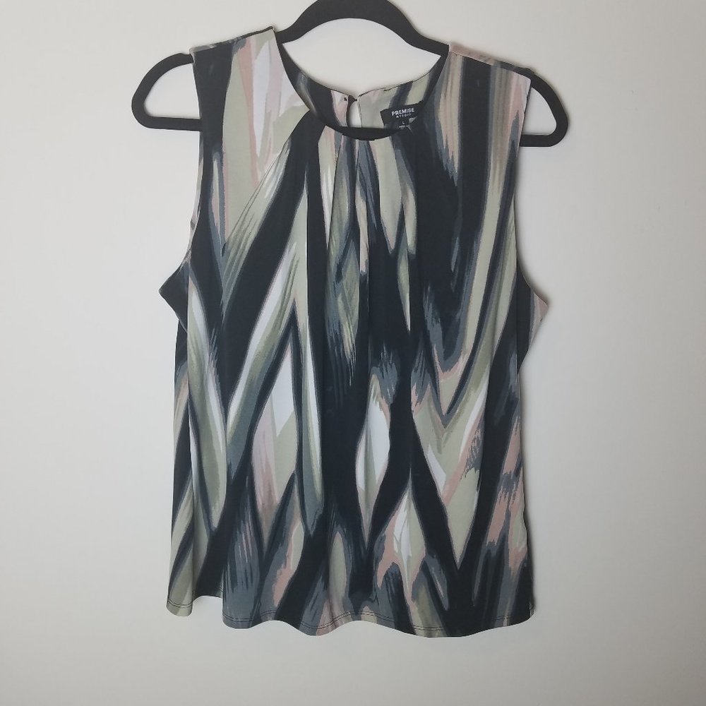 Premise Studio Sleeveless Blouse Top Size L